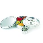 neelam Stainless Steel Spice Box, Masala Dabba with airtight Steel Lid, 7 Containers with 1 Spoon & 1 Steel Plate, Organize Spices, Durable & Elegant Kitchen Storage for Home Cooking, Silver, 1575 ml