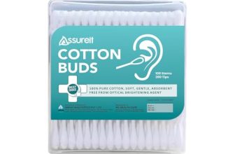 Assureit Pure Cotton Buds with Paper Sticks – 100 Counts | Soft, Gentle On Face, Ear Cleaning, Makeup (Pack of 1)