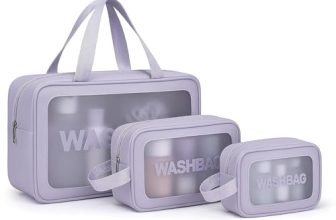 KASHIVAL Clear Travel Toiletry Bags Set, Waterproof Organizer Pouches, Large Capacity Storage Cases for Cosmetics, Accessories, 3 Pack (Purple)