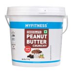 MYFITNESS Peanut Butter Chocolate Flavour, Crunchy 2.2kg | 26g Protein | Tasty & Healthy Nut Butter Spread | Vegan | Cholesterol Free & Gluten Free | Zero Trans Fat | Creamy Peanut Butter