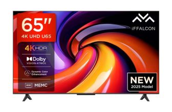 iFFALCON U65 164 cm (65 inch) Ultra HD (4K) LED Smart Google TV with MEMC | Dolby Vision-Atmos | HVA Panel & Metallic Bezel-Less(65U65)