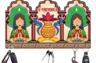 Khushansh Crafts Wood Key Holder (5 Hooks)_APS-20_