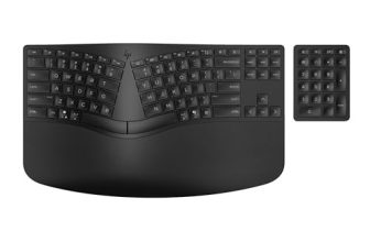 HP 960 Ergonomic Wireless Keyboard/Multi-Device/Soft Touch Palm Rest/Bluetooth/Swift Pair/OS Auto-Detection/Negative tilt/Split keyframe/Separate numpad