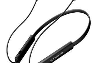 HAMMER Splendor 2 Wireless Neckband Bluetooth v6.0 with 50H Playtime, ENC, 10mm Drivers, Type-C Fast Charging, 55ms Low Latency, Lightweight Earphones (Black)