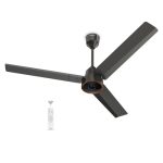 Goldmedal Oryzo BLDC Ceiling Fan for Living Room 1200mm with Remote | 5 Star Rated | Anti Dust | Smooth & Silent Operation |(Granite Grey)