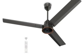 Goldmedal Oryzo BLDC Ceiling Fan for Living Room 1200mm with Remote | 5 Star Rated | Anti Dust | Smooth & Silent Operation |(Granite Grey)