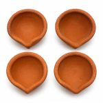 Shreeji Creations Clay Diya|Traditional Clay Diya|Pack of 4