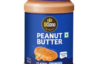 DiSano Classic Peanut Butter Crunchy, 924g, 25g Protein, Roasted Peanuts,Trans Fat Free, Gluten Free, Ideal for Pre & Post-Workout, Healthy Spread for Breakfast & Snacking