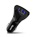 Dyazo 12 W 3 Port USB Car Charger Adapter with Smart ic Compatible for Oppo, Vivo, Redmi,iPhone, Samsung and All Other Smart Mobile Phones