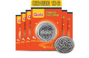 Gala Steel Scrubber Combo Set (Pack of 6), Stainless Steel Scrubber for Utensils, Scrubber for Kitchen