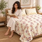 Bombay Dyeing Heritage Select 100% Cotton Double Bed Flat Bedsheet with 2 Pillow Covers (224 x 254 cm), Light Yellow