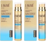 LAKMÉ Sun Expert 1% Hyaluronic water-light Sunscreen gel SPF 50 Pa++++ Best for Oily Skin | Even toned & Glowing Skin | Non-Sticky| Helps reduce pigmentation | UVA/B Protection, No White Cast 56G