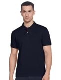 Arrow Men’s Solid Blue Half Sleeve Regular Fit Cotton Polo T-Shirt