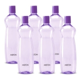 MILTON Pacific 1000 Water Bottle 1 Litre each, set of 6, Purple I PET Food Grade I BPA Free, Leak Proof I Wide Mouth, Easy To Clean I Fridge Bottles for Home, Office, Gym