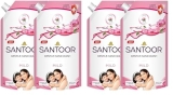 Santoor Mild Gentle Hand Wash 675ml, Pack of 4 with Goodness of Lotus & Tulsi| Rich Lathering Formula with Anti-Bacterial Properties| Soft on Hands| Soothes & Hydrates Skin