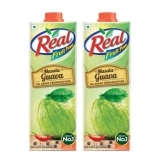 DABUR Real Masala Guava Fruit Juice-1L (Pack Of 2)|No Added Preservatives,No Artificial Colours & Artificial Flavours|Goodness Of Best Guavas With Chatpata Masala|Daily Dose Of Fruit Nutrition