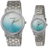 Sonata Bandhan Quartz Analog Gradient Silver & Blue Dial Silver Metal Strap Watch for Couple – NT10138925SM01