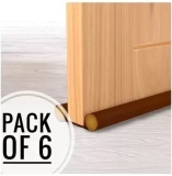 Santram Enterprises Door Stoppers | Seal | Closers |Bottom| (Pack of 6, 39 INCH) Strip Guard Floor Mounted Door Stopper(Brown)
