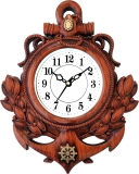 BIG BANG CREATIONS Analog 31 cm X 24 cm Wall Clock(Brown, With Glass, Standard)