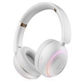 boAt Rockerz 480 W/RGB LEDs, 6 Light Modes, 40Mm Drivers, Beast Mode, 60Hrs Playback, Enx Tech, BT V5.3, Adaptive Fit & Easy Access Controls, Bluetooth Over Ear Headphones(White Sabre)
