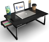 MITHILA Study Table and Laptop Table Wood Portable Laptop Table(Finish Color – BLACK, Pre Assembled)