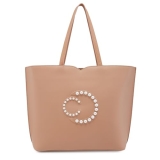 Caprese Cloud Tote Bag, Medium for Women with 14 Inch Laptop Compatible | Spacious, Versatile Office & Daily Essentials Tote | Comfortable Shoulder Handles, Zipper Closure (Brown)