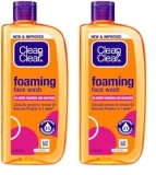 Clean & Clear Foaming Facewash for Oily Skin, Brown, 240ml (Pack of 2)