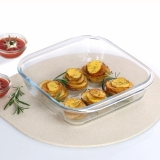CELLO Laura Square Baking Dish | Oven Safe | Pack of 1 | 1100ml | Clear