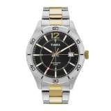 TIMEX Analog Watch for Men with Black Dial & Multicolor Stainless Steel Bracelet Band – Water Resistant Men’s Wrist Watches -TWEG295SMU07