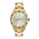 TIMEX Analog Watch for Men with Champagne Dial & Gold Stainless Steel Bracelet Band – Water Resistant Men’s Wrist Watches -TWEG295SMU08