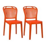 Plasto Chair Luxury with Comfortable Back Posture, Without arm, Dining, Bedroom, Kitchen, Living Room, Garden | Bearing 150KG Capacity | Strong & Sturdy