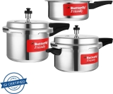 Butterfly Friendly 2 L, 3 L, 5 L Outer Lid Induction Bottom Pressure Cooker(Aluminium)