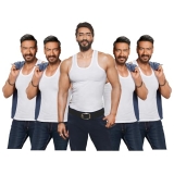 Amul Comfy Men’s Vest | 100% Cotton Single Jersey Fabric | U Neck Sleeveless Innerwear | Ultra Soft Hand Feel | Seamless Body | Superior Comfort White