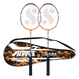 Silver’s Jointless Aluminium Alloy Composite Armor Badminton Kit (2 Racquets with Full Cover)(Orange/Black)