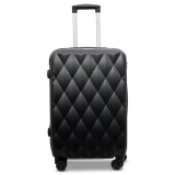 AMERICAN TRAVELLER TourisDiamon Trolley Bag Set of 3 | Durable ABS Hard Shell Luggage | TSA-Type Lock | 8 Dual Spinner Wheels | Telescopic Handle | Travel Suitcase | Trolley Bag Set (24, Black)