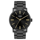 TIMEX Analog Watch for Man with Black Round Dial & Black Stainless Steel Bracelet Band Water Resistant Men’s Wrist Watches – TWHG35SMU09