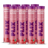 PLIX – THE PLANT FIX Collagen Builder Bubbly Effervescent – 15 Tablets (Pack of 8, Watermelon) for Hydrated Skin & Anti-Aging | Amino Acid Blend For Collagen Production | Vitamin C & E | 100% Vegan