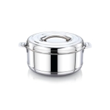 Praylady Vintage Insulated Hot Pot Casserole 1.5 Litre – Stainless Steel Thermal Food Warmer with Lid | Leak-Proof & Durable Serving Bowl for Lunch, Dinner, Parties | Elegant Silver Finish