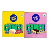 Yogabar Crunch Bars Variety Pack | Dark Chocolate and Mixed Berry | 10g Protein Bars | No Added Sugar | Crunchy Whey Protein Bars for Gym, Workout & Healthy Snacking | Pack of 24 bars (12 x 2)