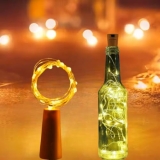 Desidiya® Bottle Lights with Cork – Mini Copper Wire Battery Operated String Decorative Fairy Lights with 20 LEDs (Warm White) – Pack of 1