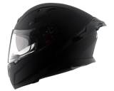 Axor Apex Solid ISI ECE DOT Certified Matt Black Full Face Dual Visor Helmet for Men and Women with Pinlock Fitted Outer Clear Visor and Inner Smoke Sun Visor Dull Black(L)