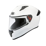Studds Thunder Full Face Helmet with Clear Visor (White M)