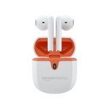Amazonbasics True Wireless In-Ear Earbuds With Mic, Touch Control, Ipx5 Water-Resistance, Bluetooth 5.3, Up To 36 Hours Play Time, Voice Assistance And Fast Charging (White)