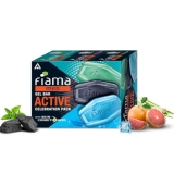 Fiama Men Gel Bar Active Celebration Pack with 3 Unique Gel Bars, 375g (125g – Pack of 3),Charcoal and Grapefruit, Refreshing Pulse and Energising Sport for Moisturised Skin, Soap for Men, For All Skin Types