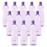 MILTON Pacific 1000 Water Bottle 1 Litre each, set of 12, Purple I PET Food Grade I BPA Free, Leak Proof I Wide Mouth, Easy To Clean I Fridge Bottles for Home, Office, Gym