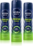 NIVEA Fresh Power Deo Spray, 48h Derma Odour Protection with Citrus, Musk, Spice Body Spray  –  For Men(450 g, Pack of 3)