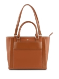 Symbol Premium Women’s Tote Hand Bag crafted from Imported PU | Stylish | Office Use – 14″ Laptop (SP-SS25-CARL-BAG-03_Brown_Free Size)
