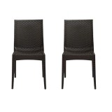 Cello Kraft Chair Set Pack of 2 – Pearl Brown | Strong and Durable | Easy to Clean | Chair for Living Room, Bed Room, Kitchen, Office Room, Outdoor | 3 Years Warranty