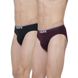 Levi’s 017 Brief for Men with Contoured Double Pouch, Tag Free Comfort & Smartskin Technology (Multicolor – Pack of 2)
