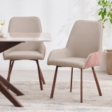 Home Centre | Dune | Metal | Dining Chairs | Beige | Set of 2 | 1 Year Warranty